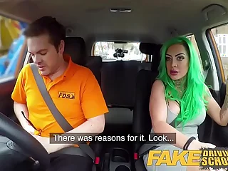 Fake Driving School Prex novice is soaking and horny for instructors cock